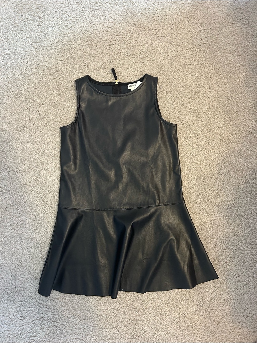 Crewcuts Black Faux Leather Sleeveless Dress